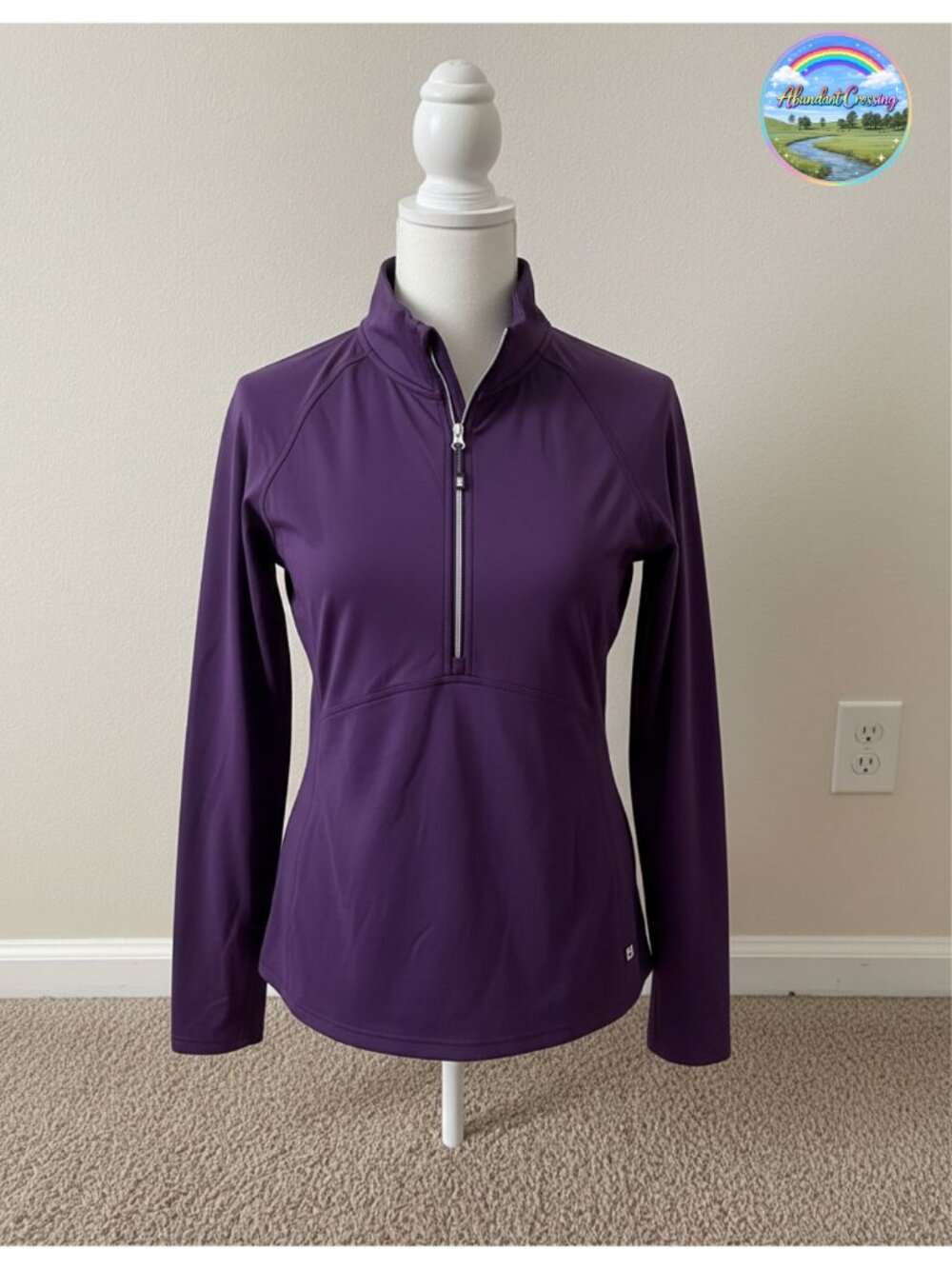 Long Sleeve Recycled Polyester Spandex Half Zip Pullover